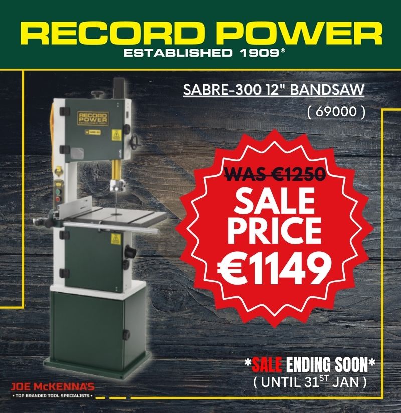 BANDSAW 300MM 1.5KW 2HP, JoeMckenna, Limerick, Hardware, Woodwork, Machineries, Record Power Ireland